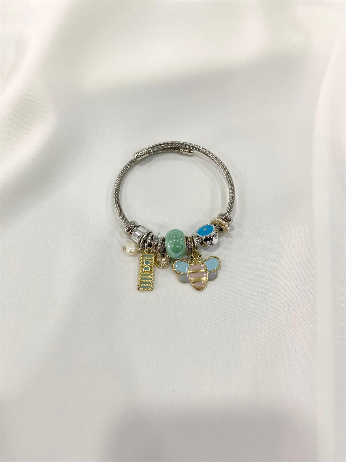 SU YEŞİLİ CHARMLI SİLVER PANDORA