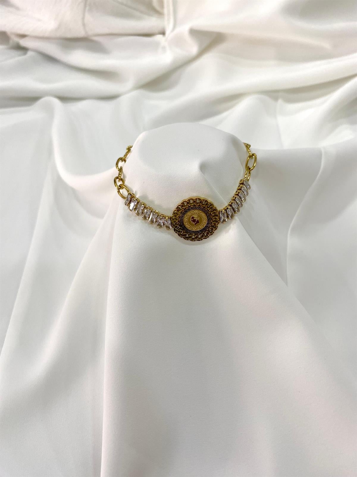 ZİNCİRLİ TAŞ DETAYLI ATA KÜNYE