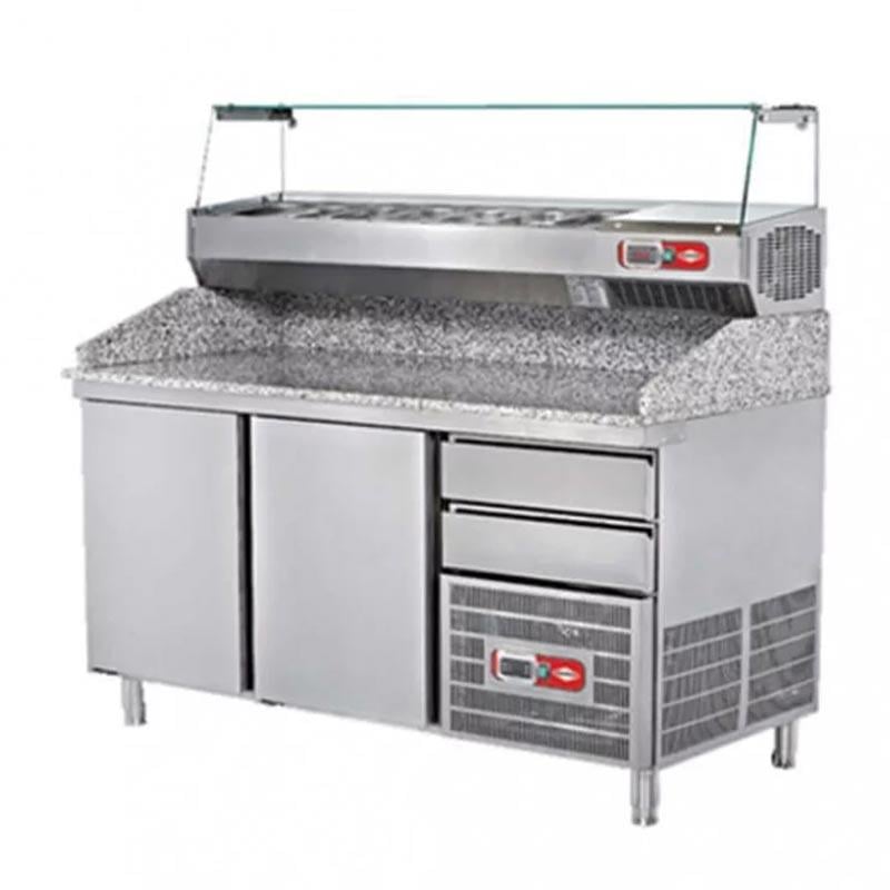 Empero Granit Tablalı Hazırlık Dolabı, 2 Kapılı, 300 L EMP.160.80.02