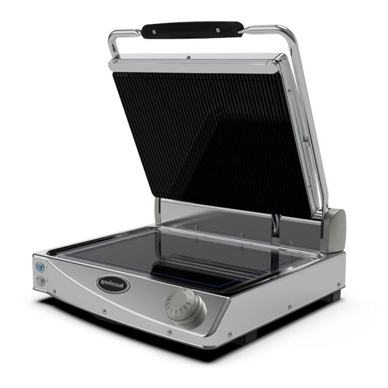 Hızlı Tost Makinesi ve Izgara, Seramik Cam Düz Yüzey, Spidocook  SP 015 P SpidoGlass Elektrikli