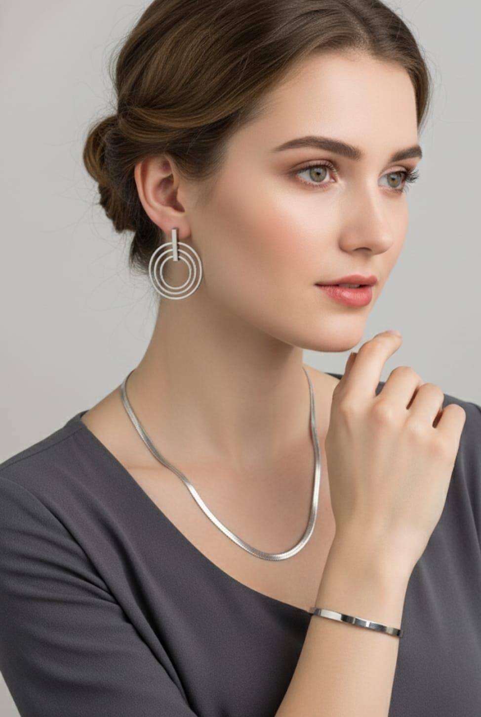 Sns5008108Gümüş Renk Takı Seti