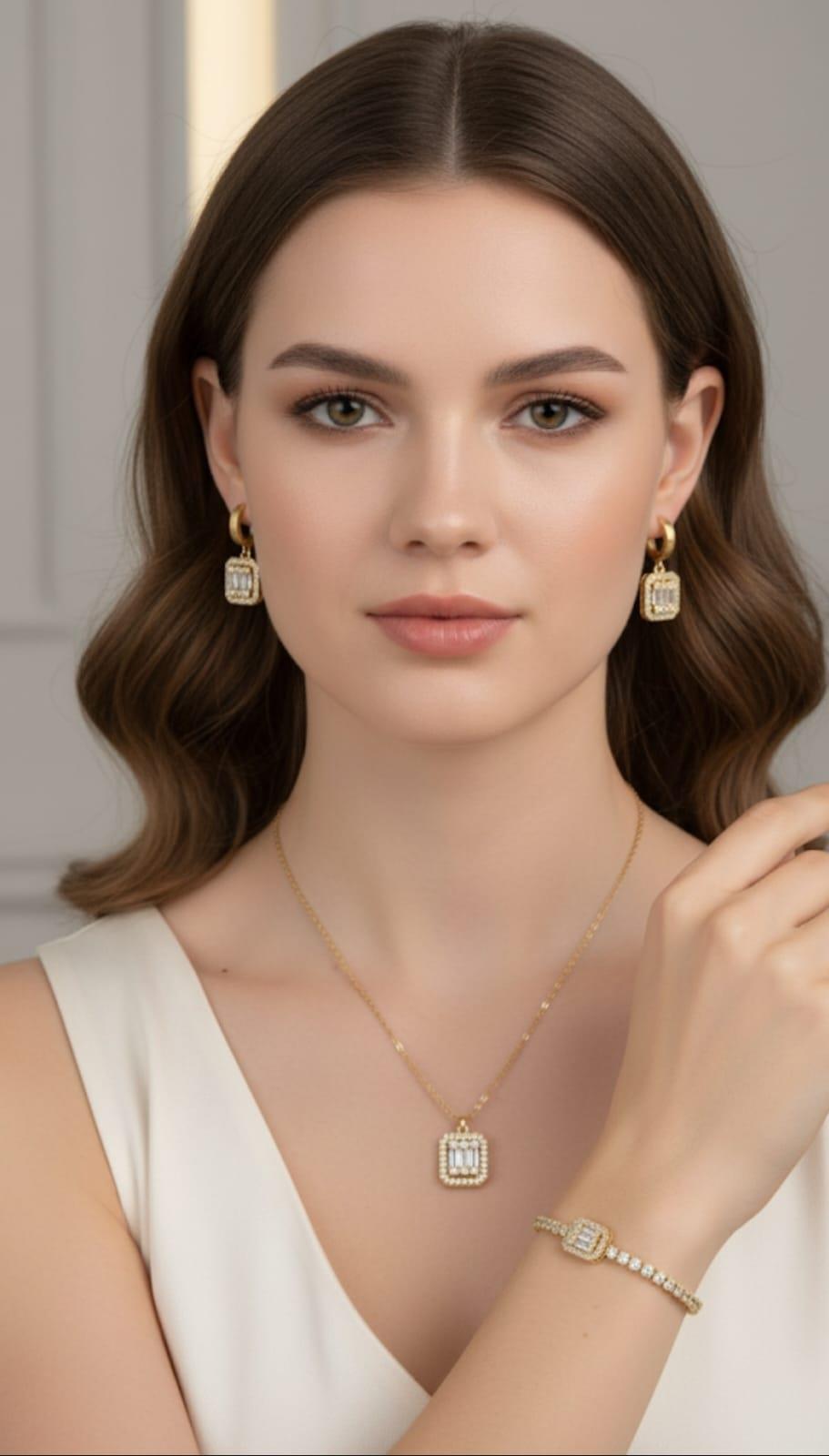 Sns500860BAGET ZİRKON takı seti