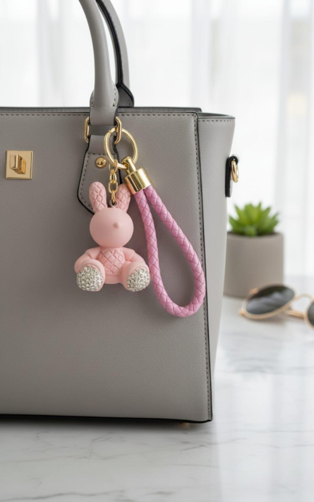 Sns900106Sevimli Pembe Taşlı Tavşan Anahtarlık