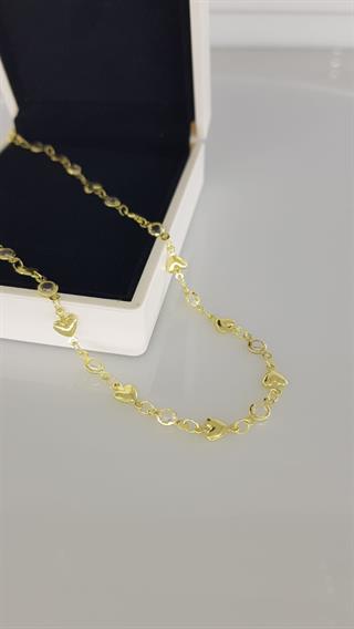 14K rengi Kalp Taşlı Çelik kolye14K rengi Kalp Taşlı Çelik kolye Şık ve Zarif Çelik Takı