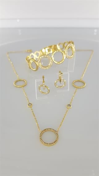Aura Steel Gold Çelik Takı SetiAura Steel Gold Çelik Takı Seti Kararma Yapmaz, Zarif Stil