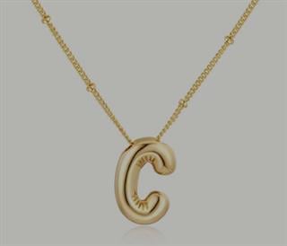C Harf Balon Gold Çelik kolyeC Harf Balon Gold Çelik kolye Şık ve Zarif Çelik Takı