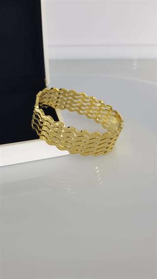 Dalga Kalın Çelik Kelepçe Bilezik C134-1Dalga Kalın Çelik Kelepçe Bilezik C134-1| Zarif ve Modern Tasarım