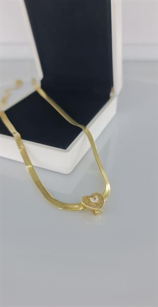 Kalp Çharm İtalyan Çelik kolye A095-1Kalp Çharm İtalyan Çelik kolye A095-1