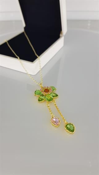 Marka 60 cm Yeşil  Çelik kolyeMarka 60 cm Yeşil  Çelik kolye Şık ve Zarif Çelik Takı