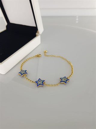 NAZAR YILDIZ GOLD ÇELİK BİLEKLİKNAZAR YILDIZ GOLD ÇELİK BİLEKLİK  kararmaz solmaz antialerjik hediye doğumgünü anneme hediye bayram takı