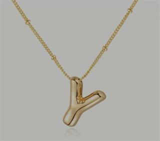 Y Harf Balon Gold Çelik kolyeY Harf Balon Gold Çelik kolye  Şık ve Zarif Çelik Takı