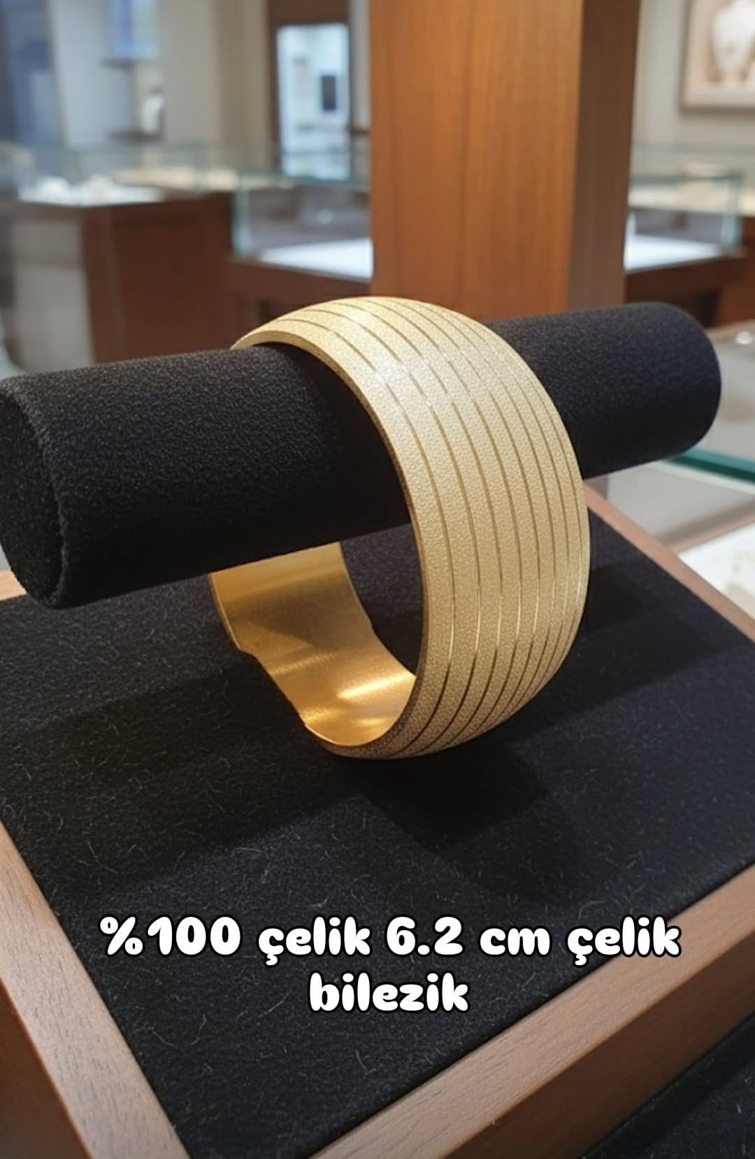 Kalın Gold Çelik BilezikKalın Gold Çelik Bilezik