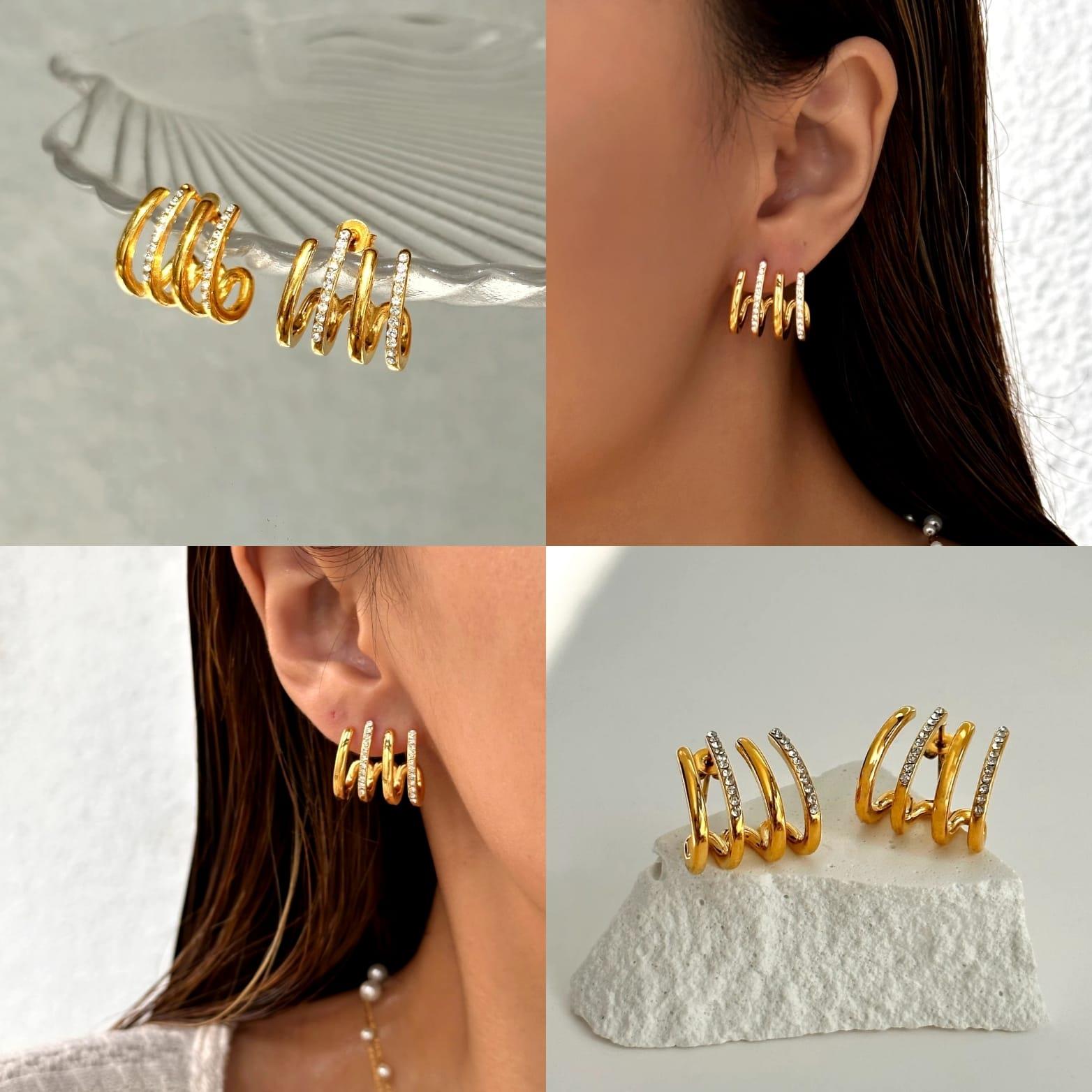 Moda Kadın Çelik Küpe Sns302007Moda Kadın Çelik Küpe Sns302007