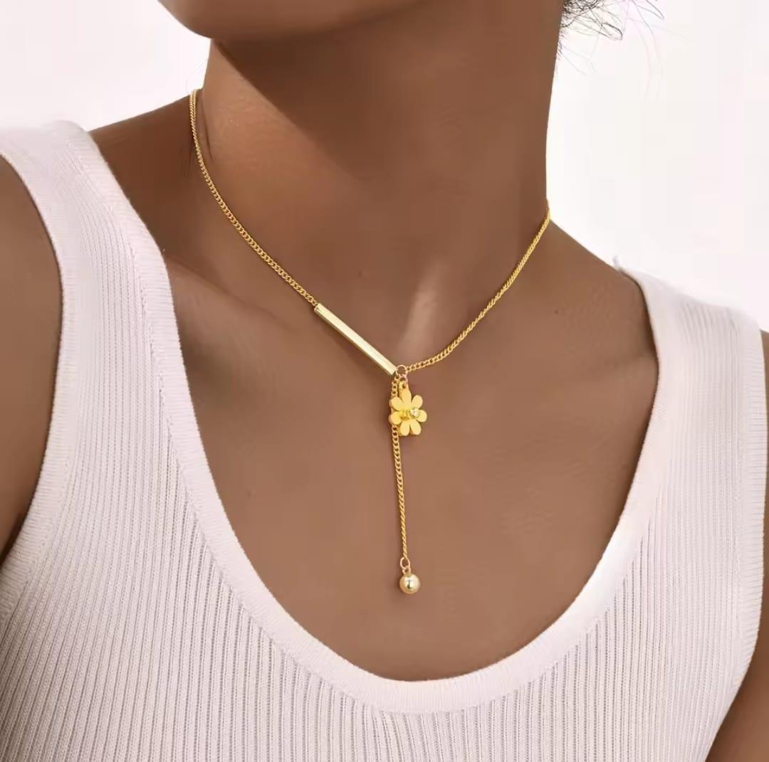 Papatya Gold Çelik Kolye Sns202875Sones | Papatya | Çelik Kolye