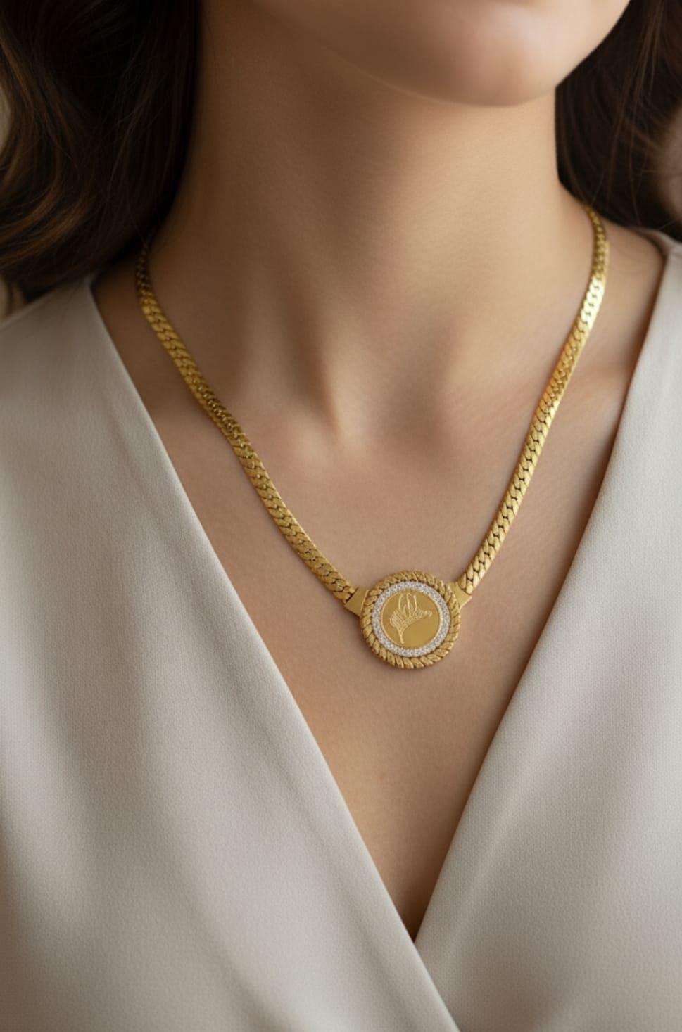 Sns202871Sones | Tuğralı Gold  | Çelik Kolye