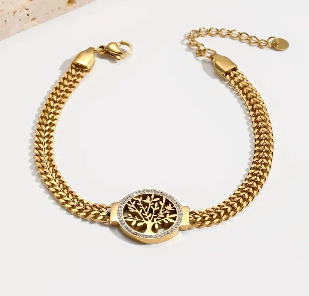 Sns403372Hayat Ağacı Çelik Bileklik