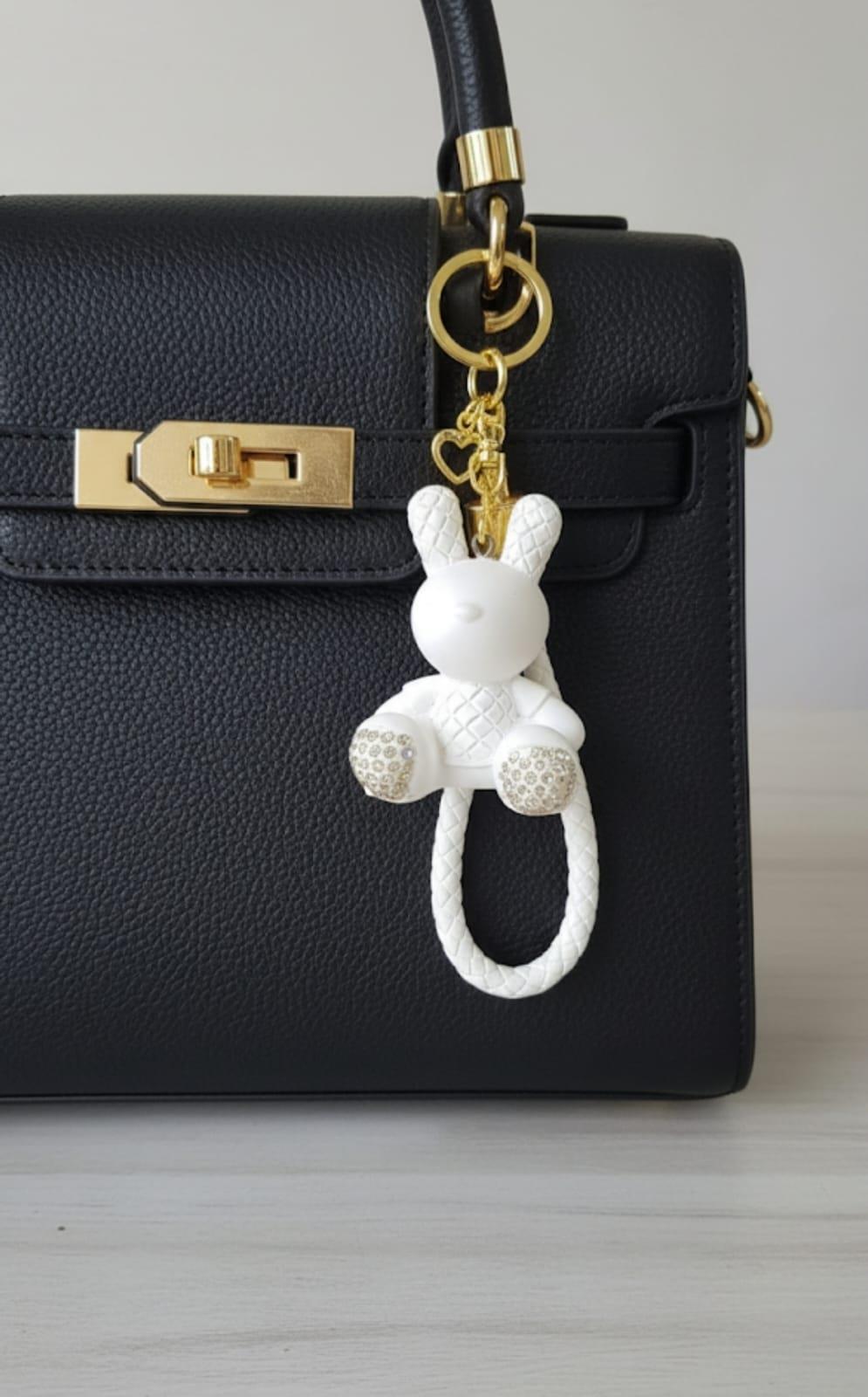 Sns900105Beyaz Taşlı Tavşan Anahtarlık