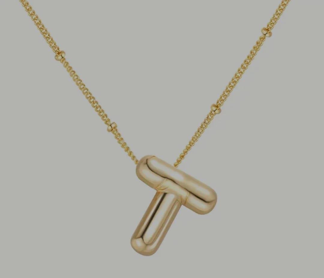 T Harf Balon Gold Çelik kolyeT Harf Balon Gold Çelik kolye  Şık ve Zarif Çelik Takı