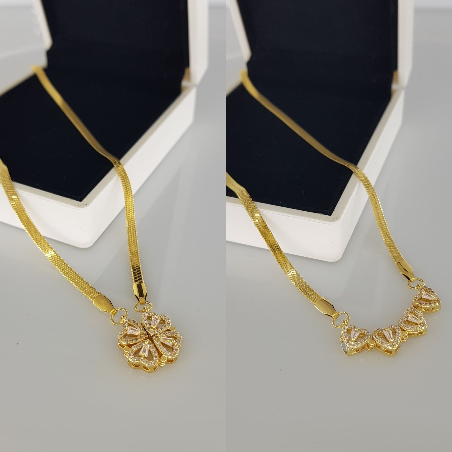 Yonca İtalyan Zincir Gold Tasarım Çelik kolyeYonca İtalyan Zincir Gold Tasarım Çelik kolye  Şık ve Zarif Çelik Takı