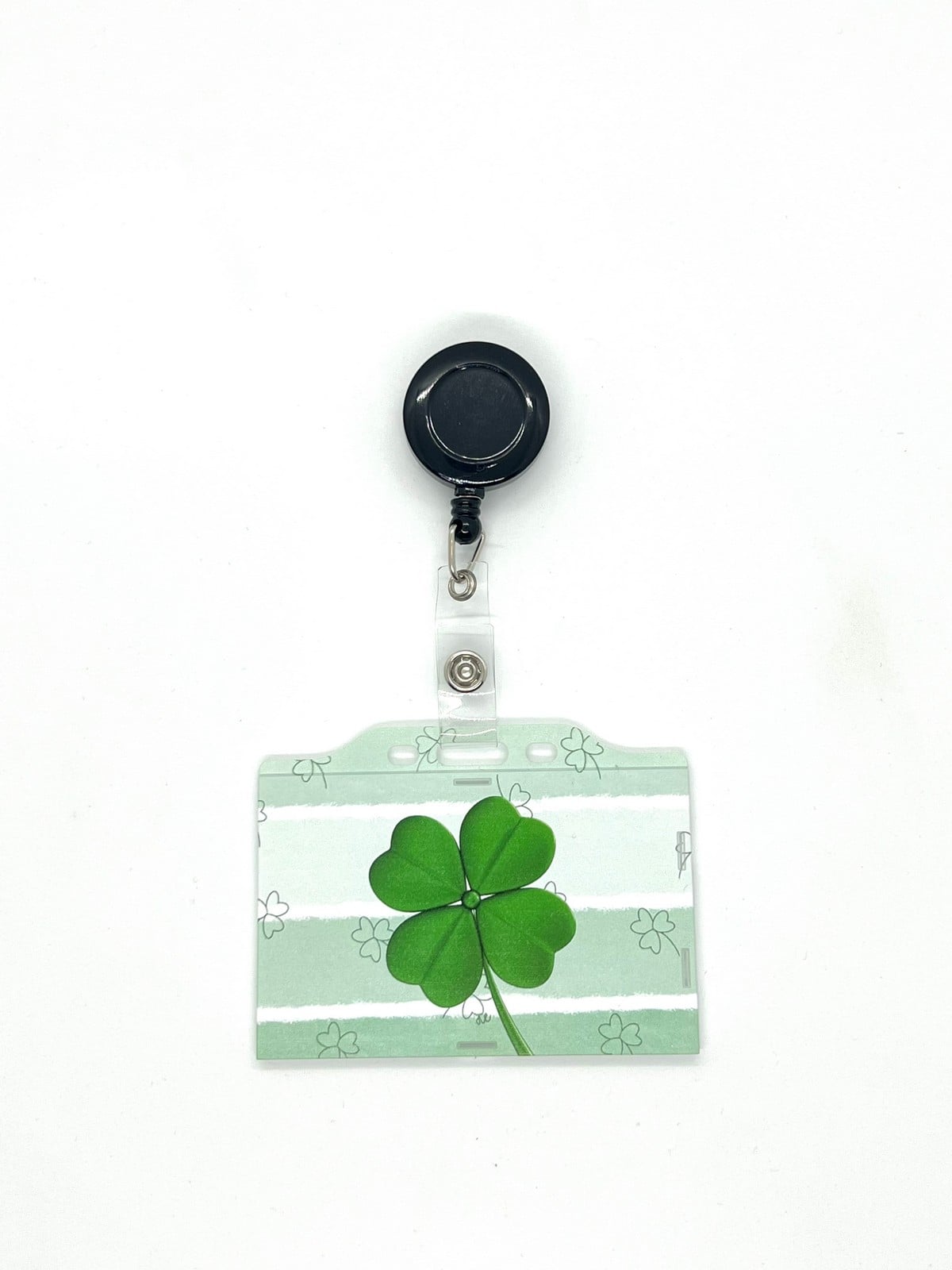 4 Yapraklı Yonca Temalı Yatay Kart Kabı Kart Koruyucu 