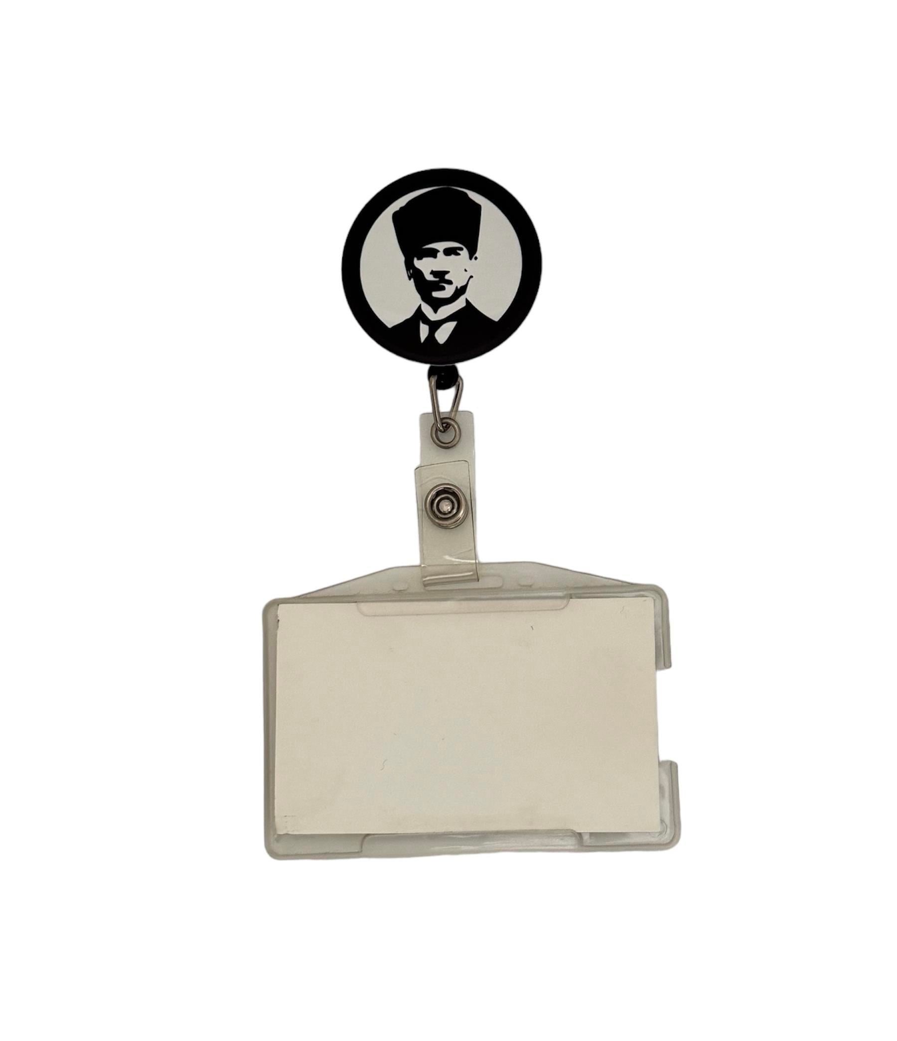 Atatürk Temalı Metal Yoyo Kartlık Yoyo Yaka Kartlığı