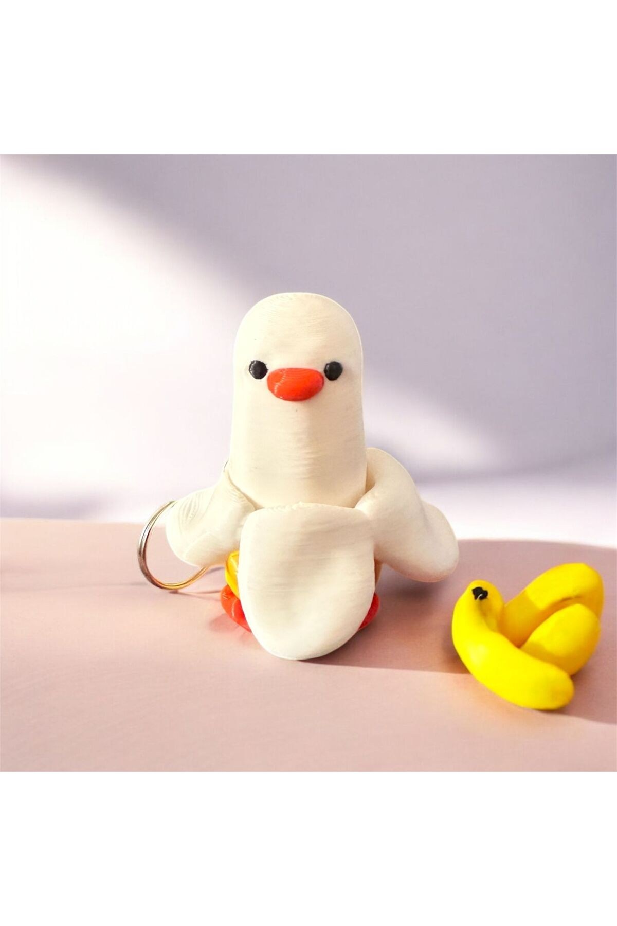 Banana Duck Muz Ördek Temalı Blue Switch Mekanik Klavye Tuşlu Klik Sesli Anahtarlık Çanta Süsü Charm