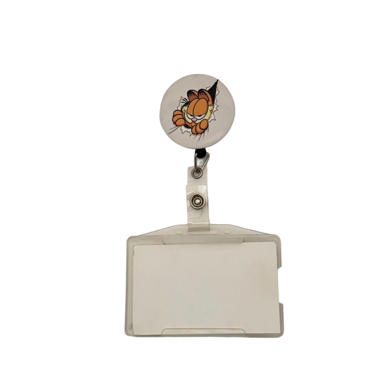 Garfield Temalı Metal Yoyo Kartlık Yoyo Yaka Kartlığı