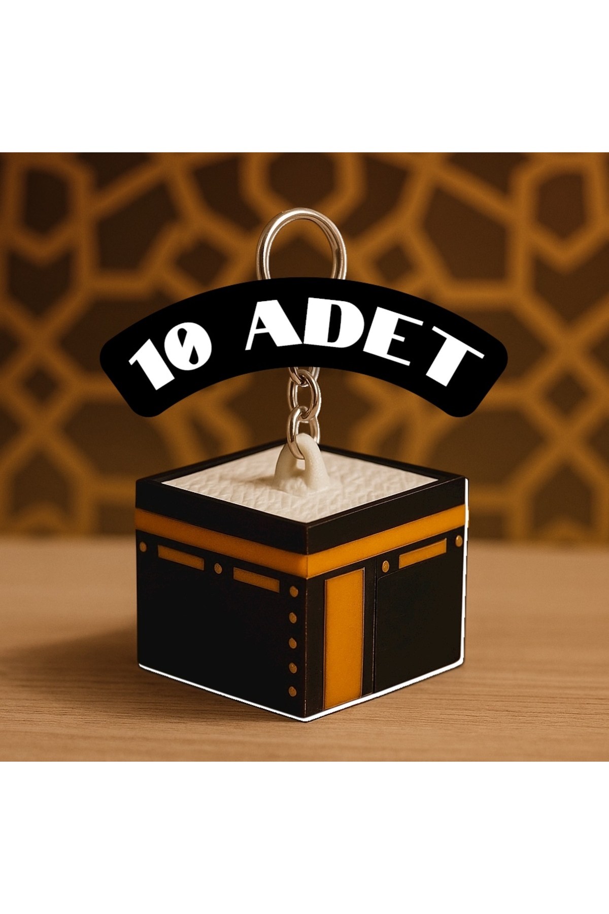 Kabe Temalı 10 ADET 3 Boyutlu 3D Anahtarlık Çanta Askı Süsü Araç Ayna Süsü Hac Umre Hediyelik