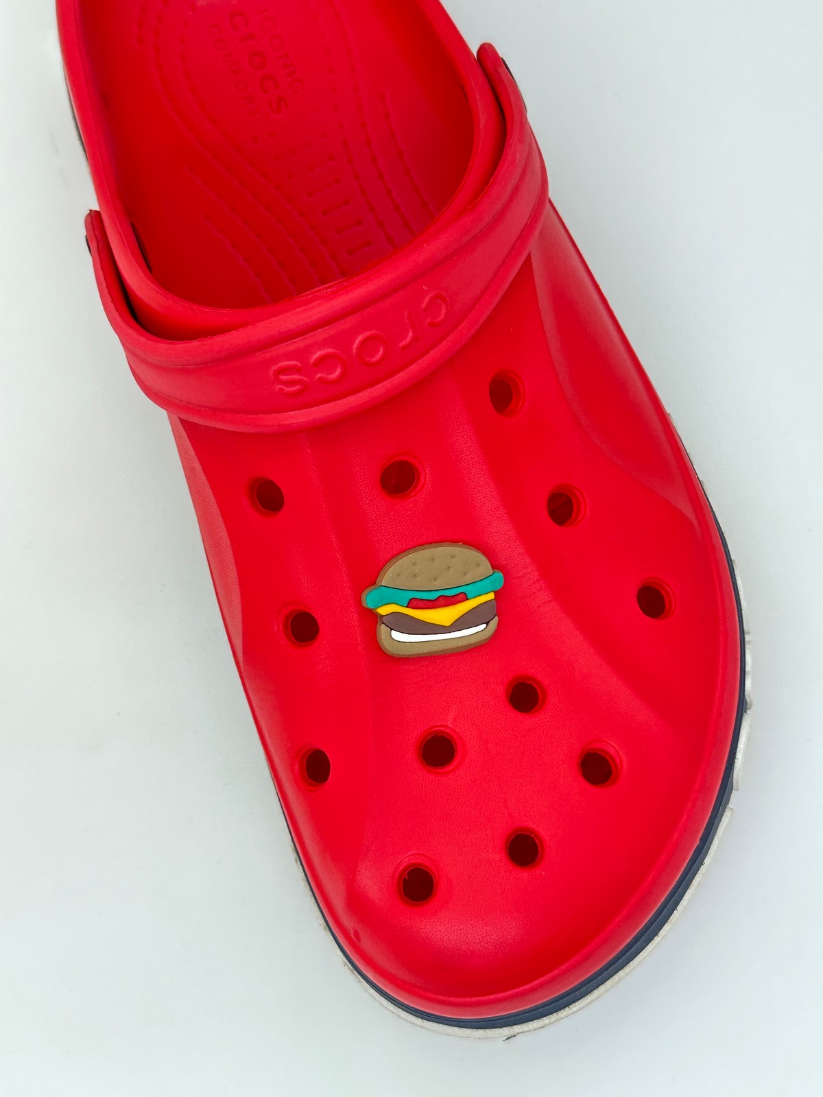 Kahverengi Hamburger Temalı Jibbitz Crocs Terlik Süsü