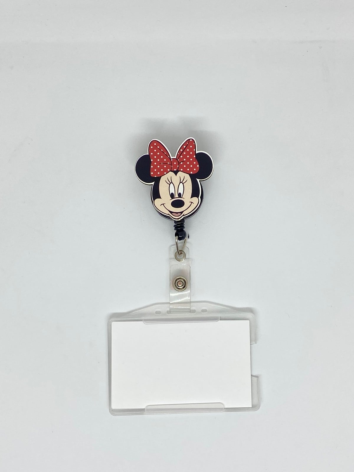 Kırmızı Fiyonklu Minnie Mouse Temalı Yoyo Kartlık Yoyo Yaka Kartlığı
