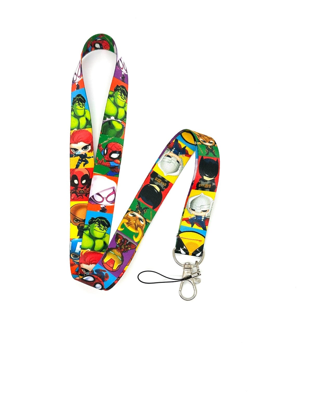 Marvel Avengers Yavru Karakterler Temalı Boyun İpi Kart Askısı Telefon Askısı