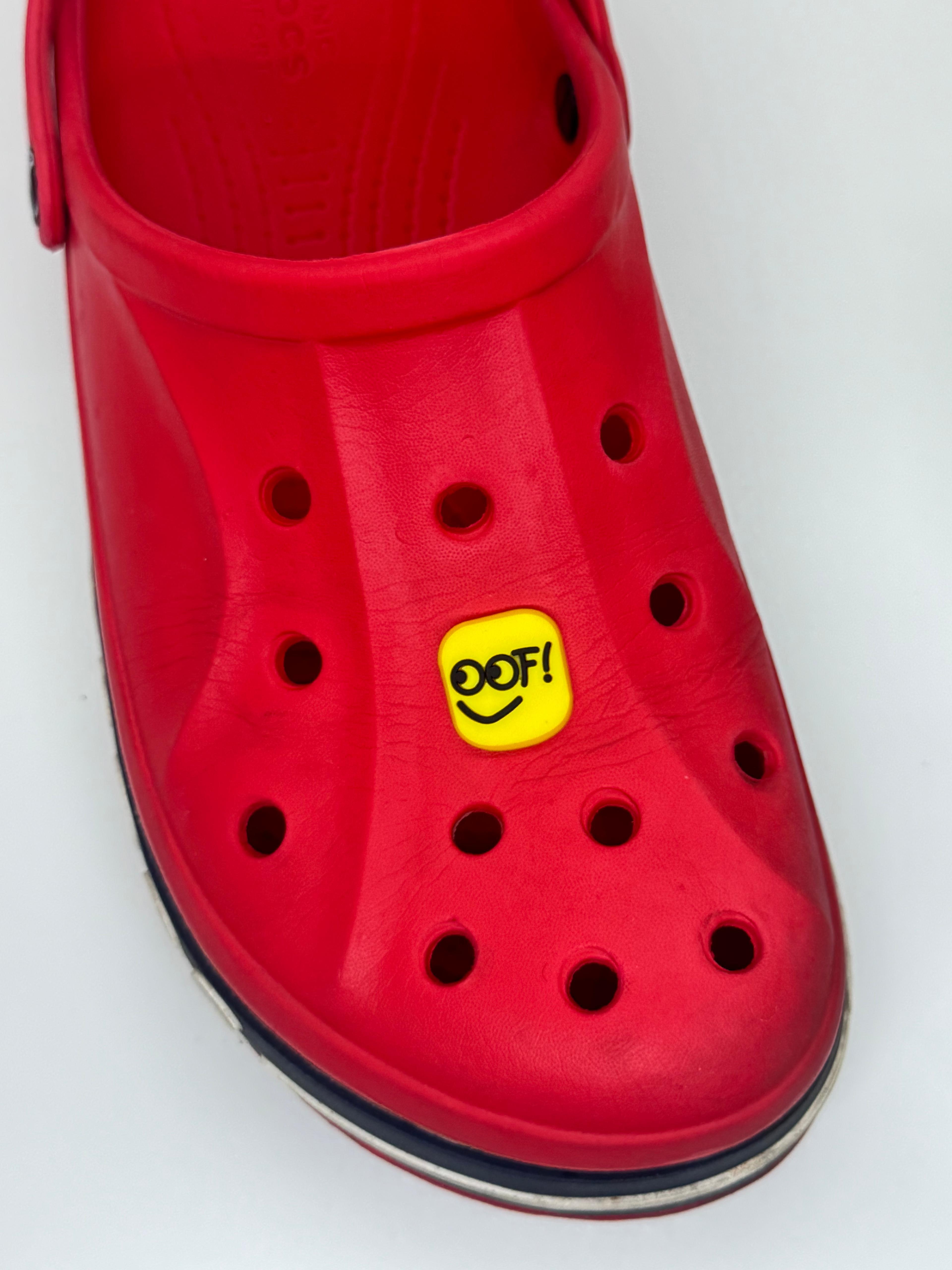 OOF Yazılı Smile Temalı Jibbitz CrocsTerlik Süsü