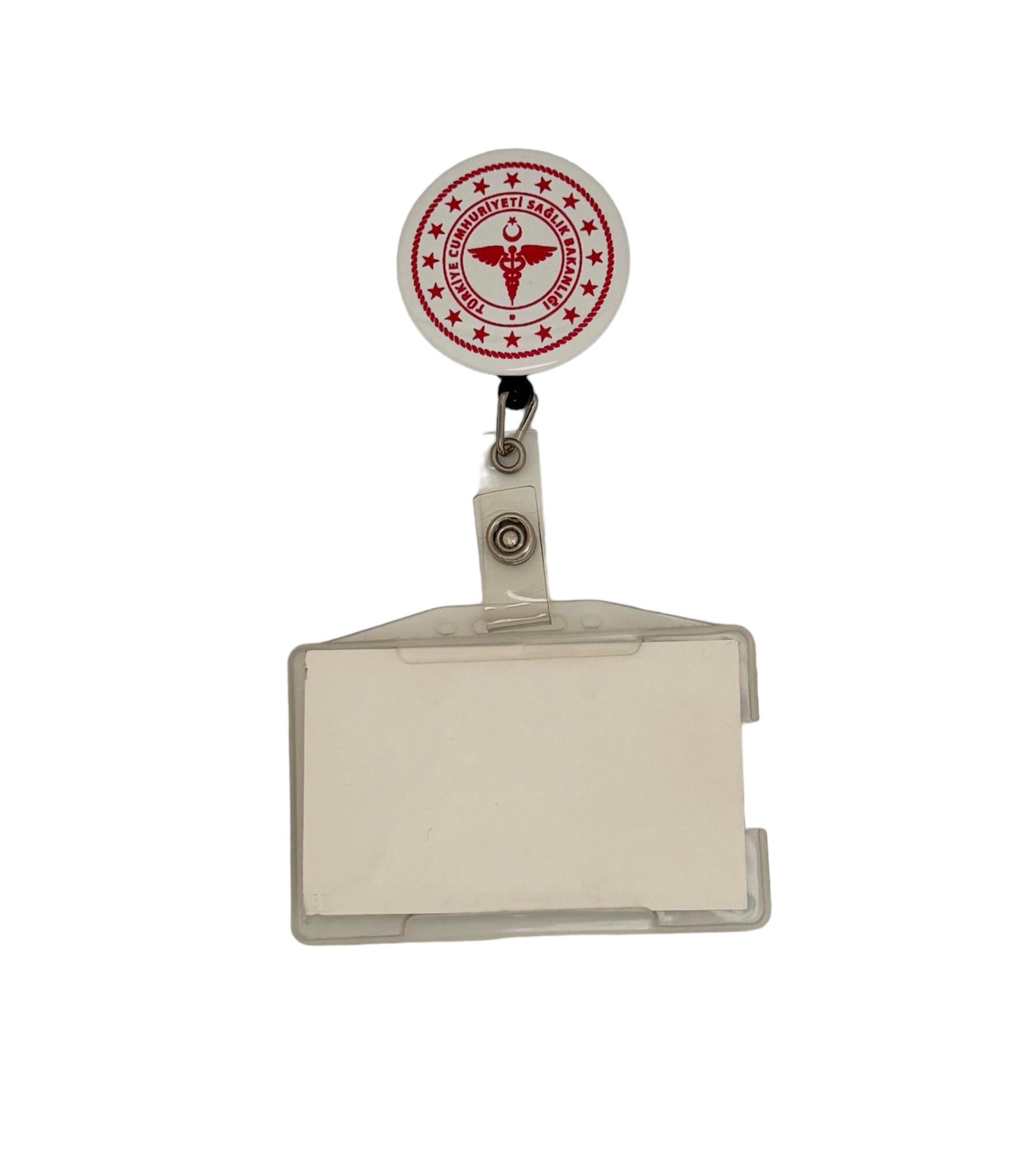Sağlık Bakanlığı Logo Temalı Metal Yoyo Kartlık Yoyo Yaka Kartlığı