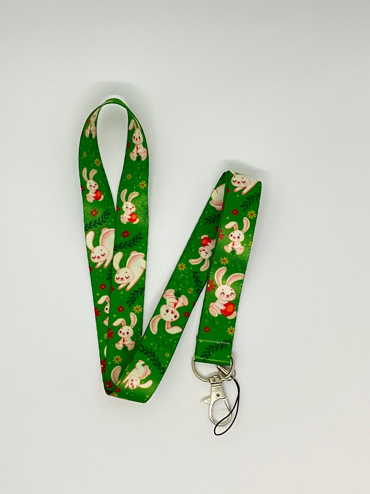 Sevimli Tavşan Temalı Boyun İpi Kart Askısı 