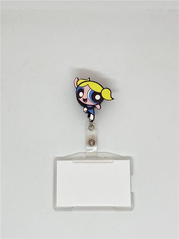 Powerpuff Girls Bubbles Temalı Yoyo Kartlık Yoyo Yaka Kartlığı
