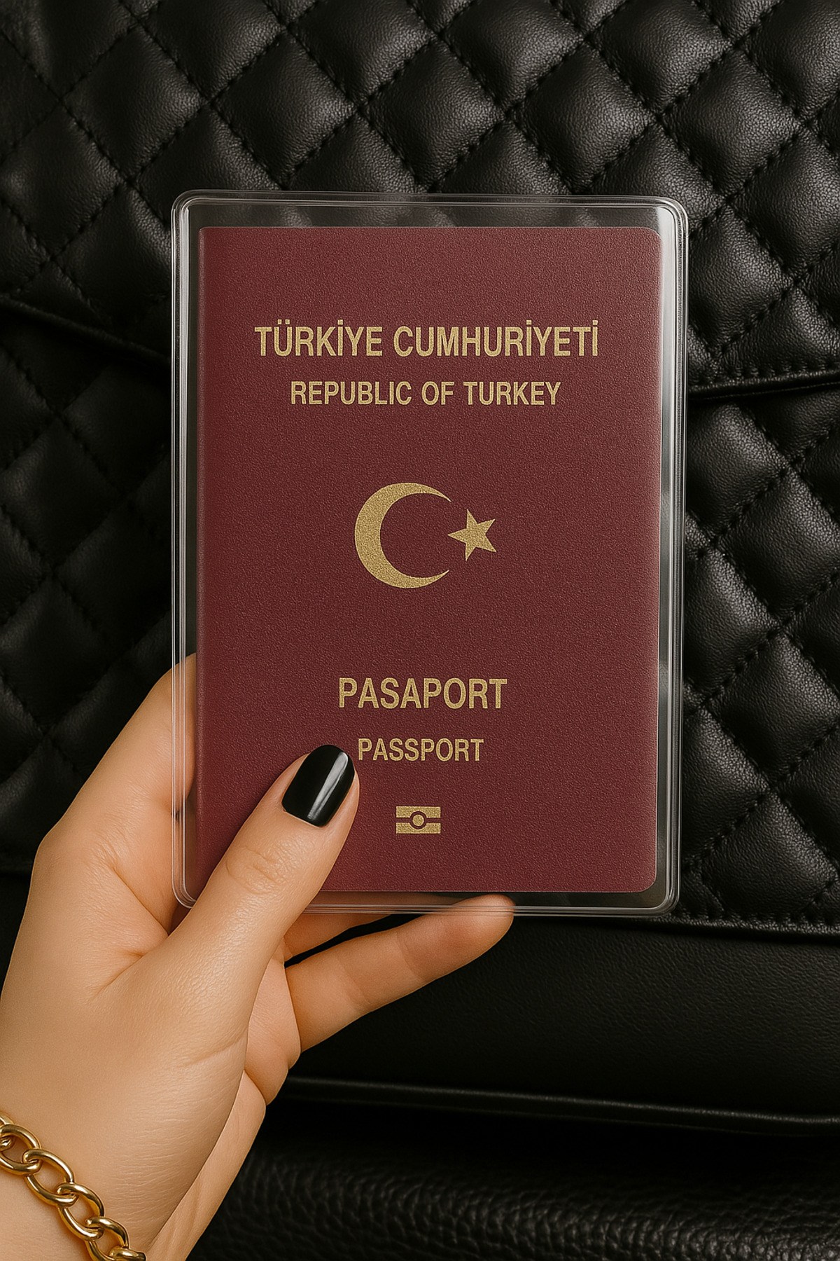 1 Adet Universal Pasaport Kılıfı Şeffaf Su Geçirmeyen PVC Pasaport Koruma Kabı