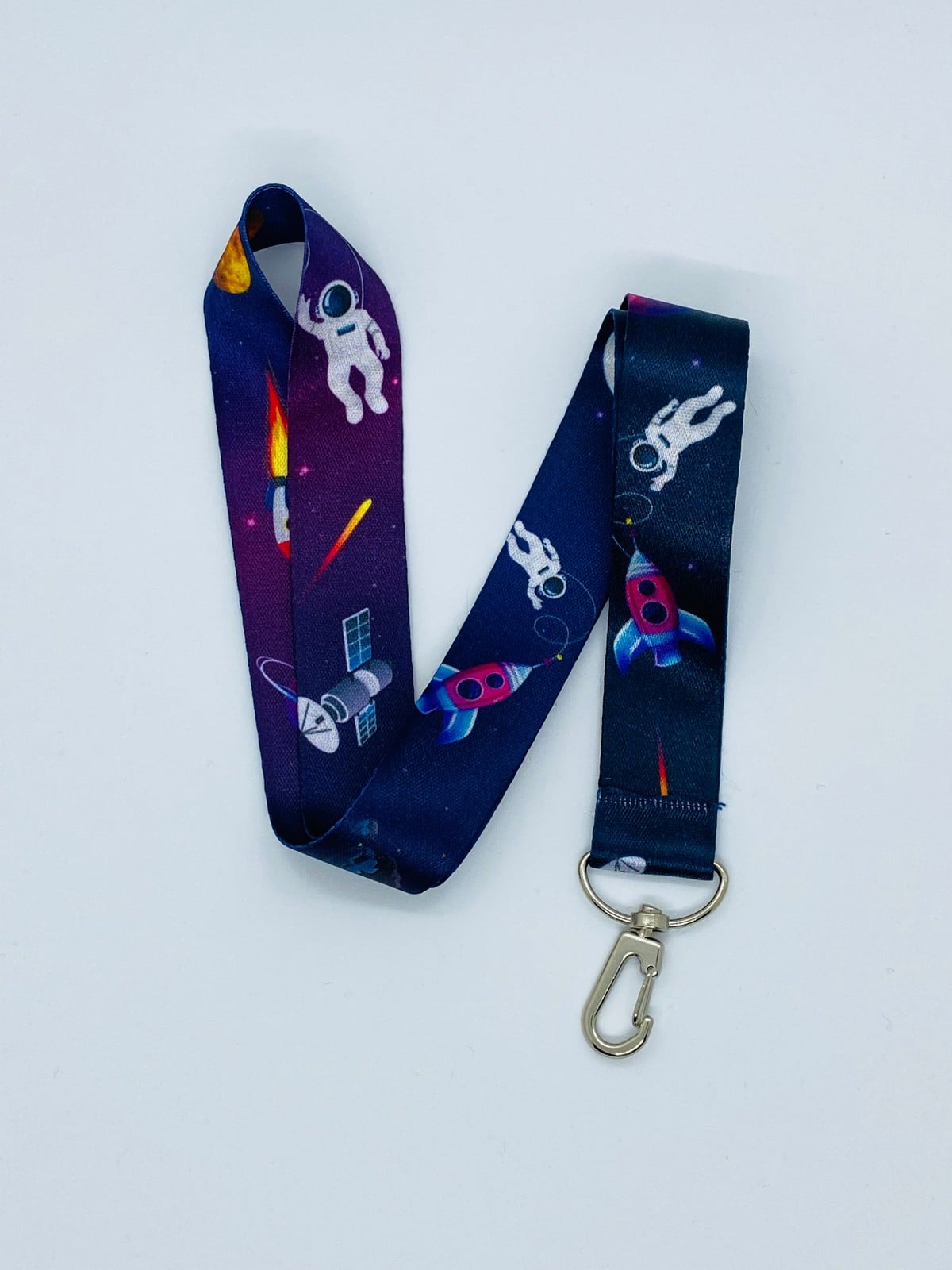 Astronot Temalı Boyun İpi Kart Askısı 