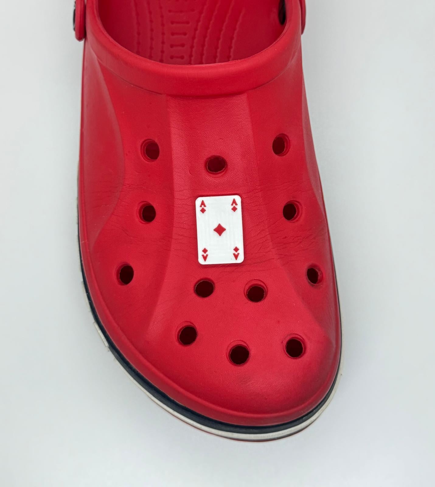 Briç - İskambil Kağıdı Karo As Temalı Jibbitz CrocsTerlik Süsü