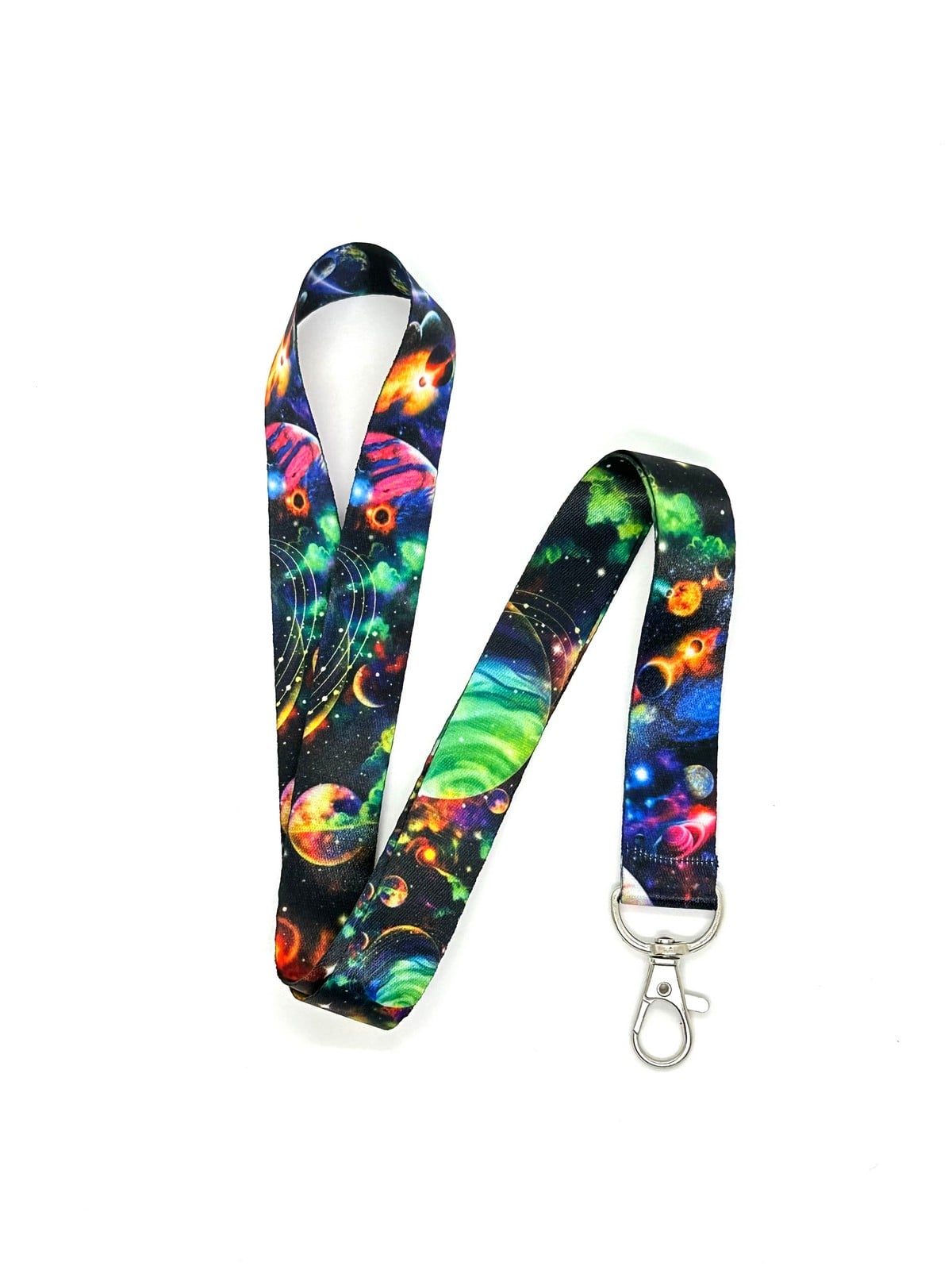 Galaksi Astronot Uzay Mekiği Temalı Boyun İpi Kart Askısı