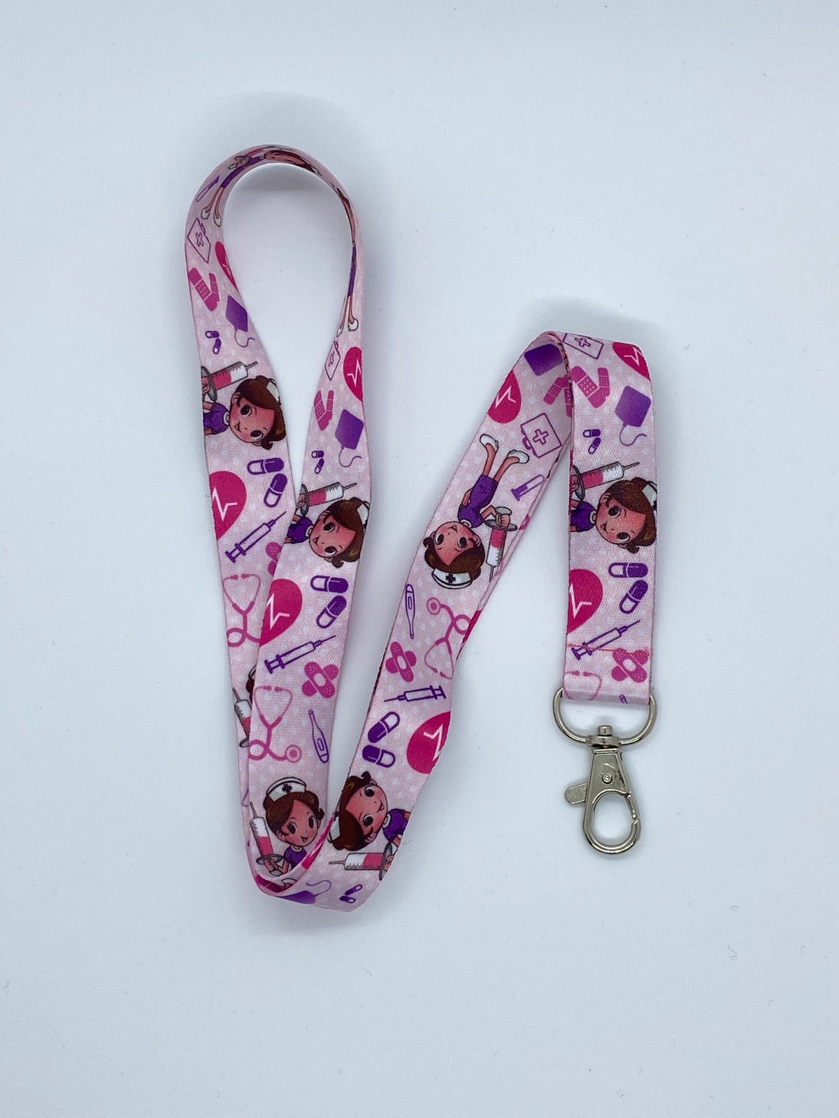 Hemşire Temalı Boyun İpi Kart Askısı 