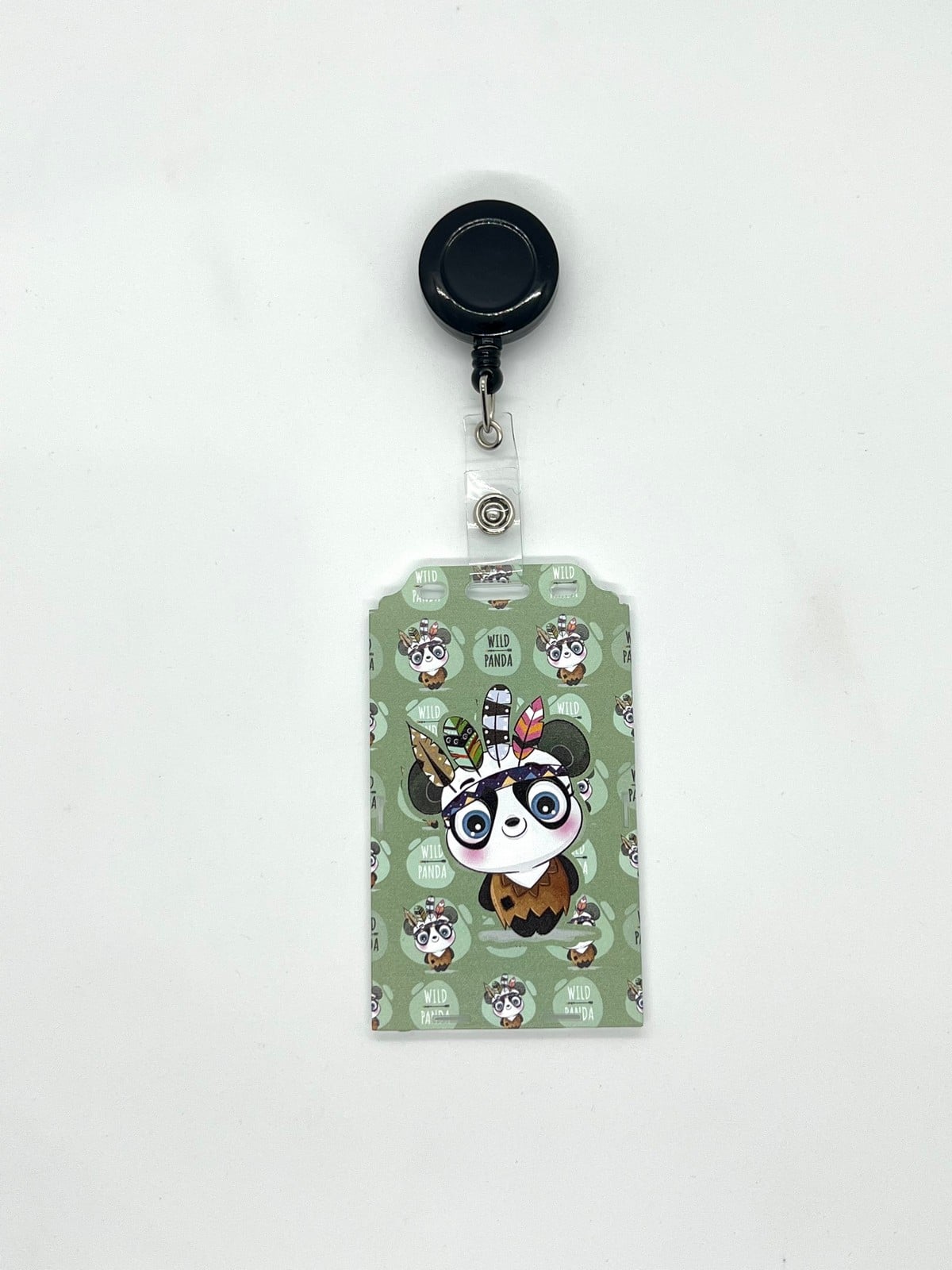 Panda 2 Temalı Dikey Kart Kabı Kart Koruyucu 