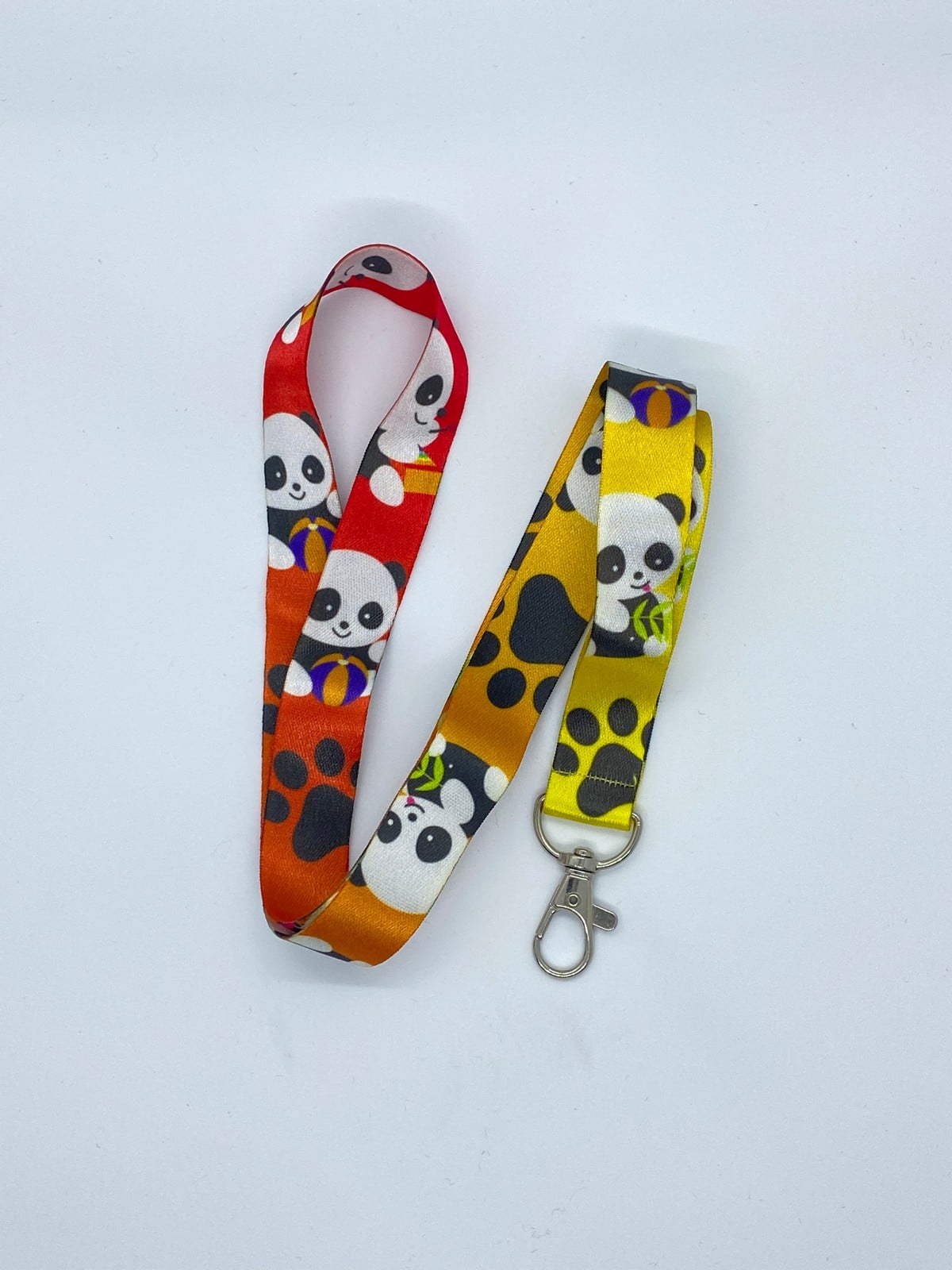 Panda 4 Temalı Boyun İpi Kart Askısı