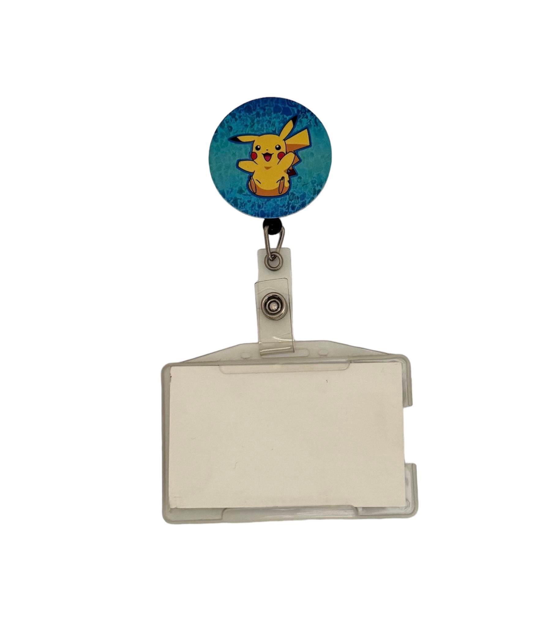 Pikachu Pokemon Temalı Metal Yoyo Kartlık Yoyo Yaka Kartlığı