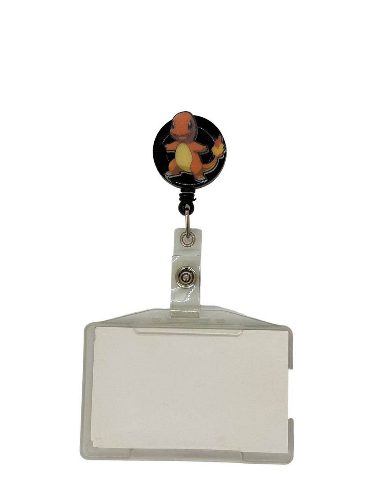 Pokemon Charmander Temalı Pleksi Baskılı Yoyo Kartlık Yoyo Yaka Kartlığı