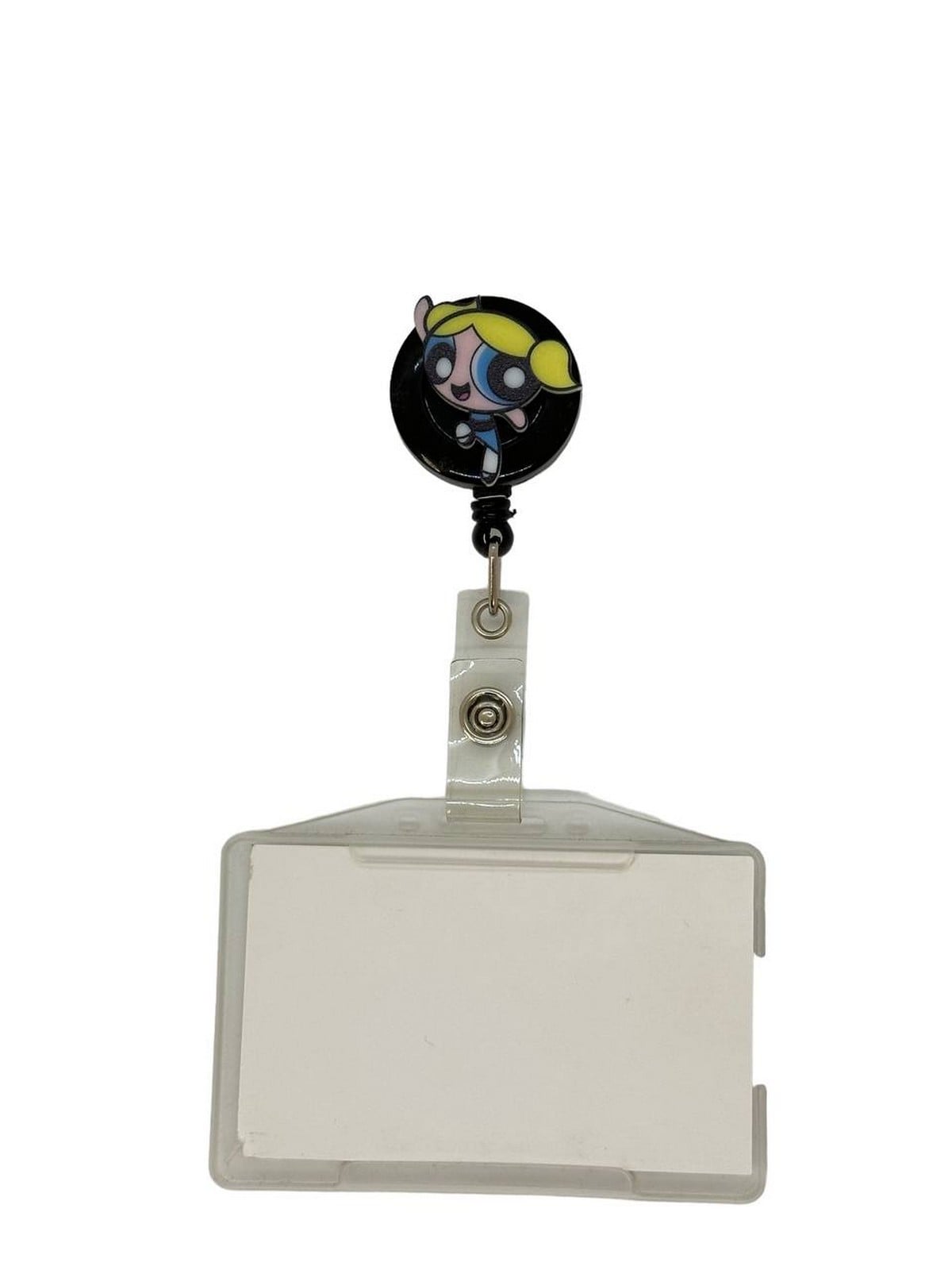 Powerpuff Girls Bubbles Temalı Pleksi Baskılı Yoyo Kartlık Yoyo Yaka Kartlığı