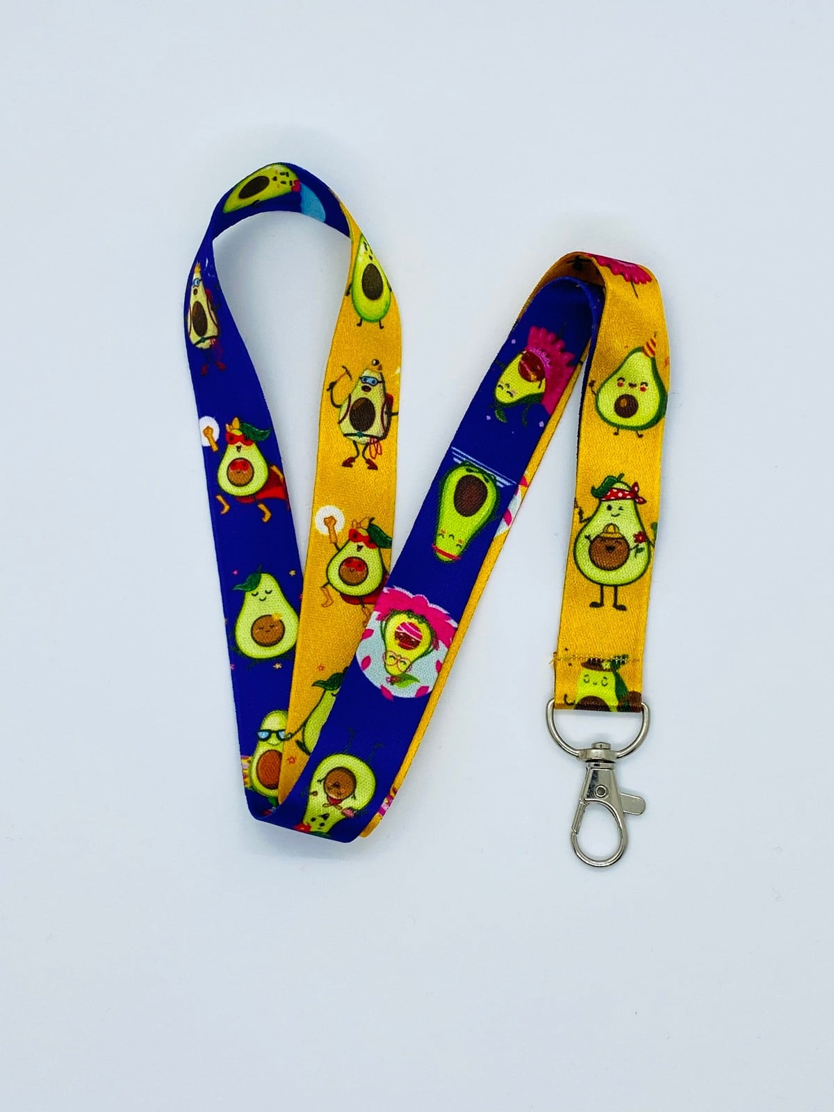 Sevimli Avokado Temalı Boyun İpi Kart Askısı