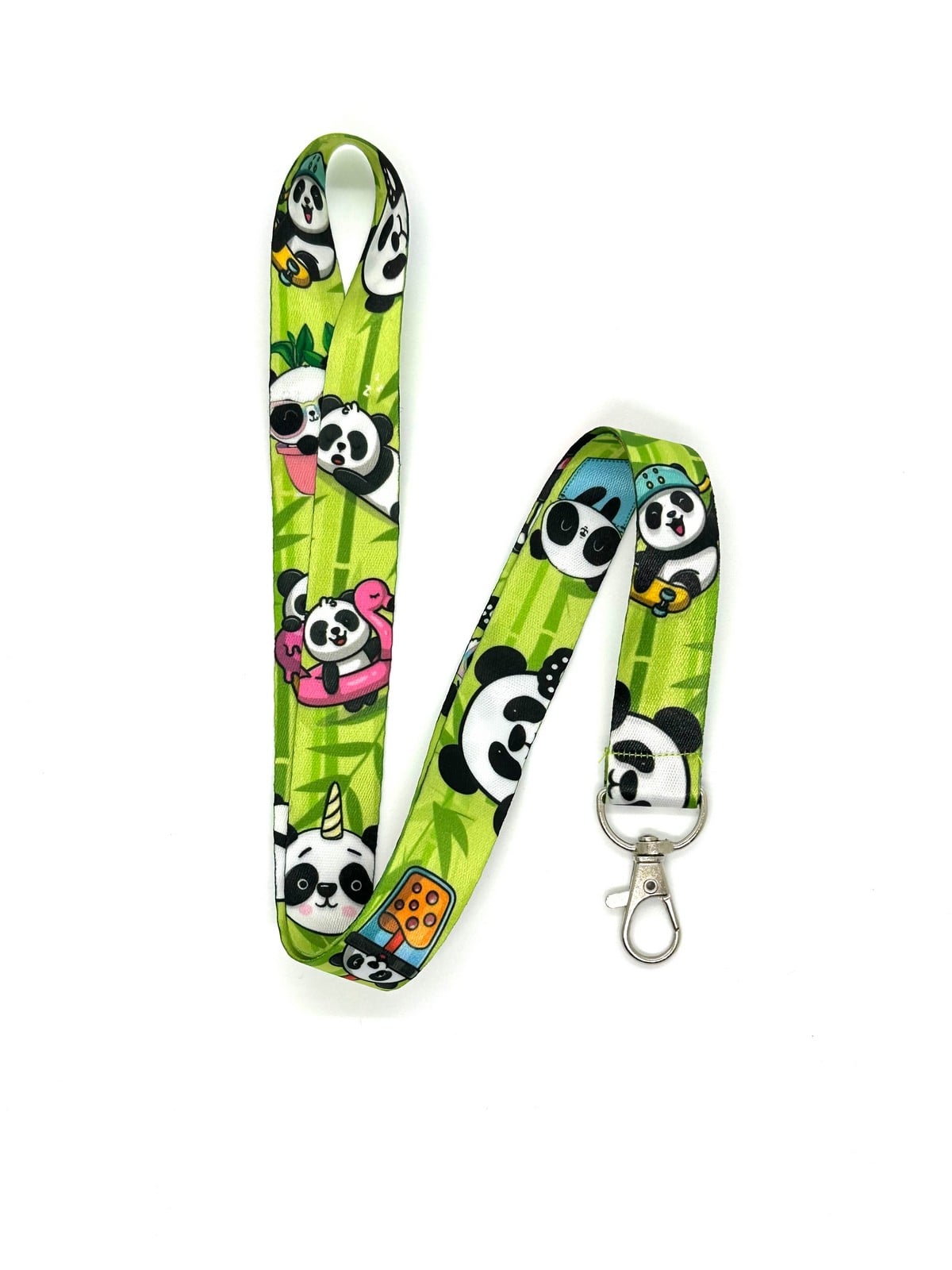 Sevimli Panda Temalı Boyun İpi Kart Askısı