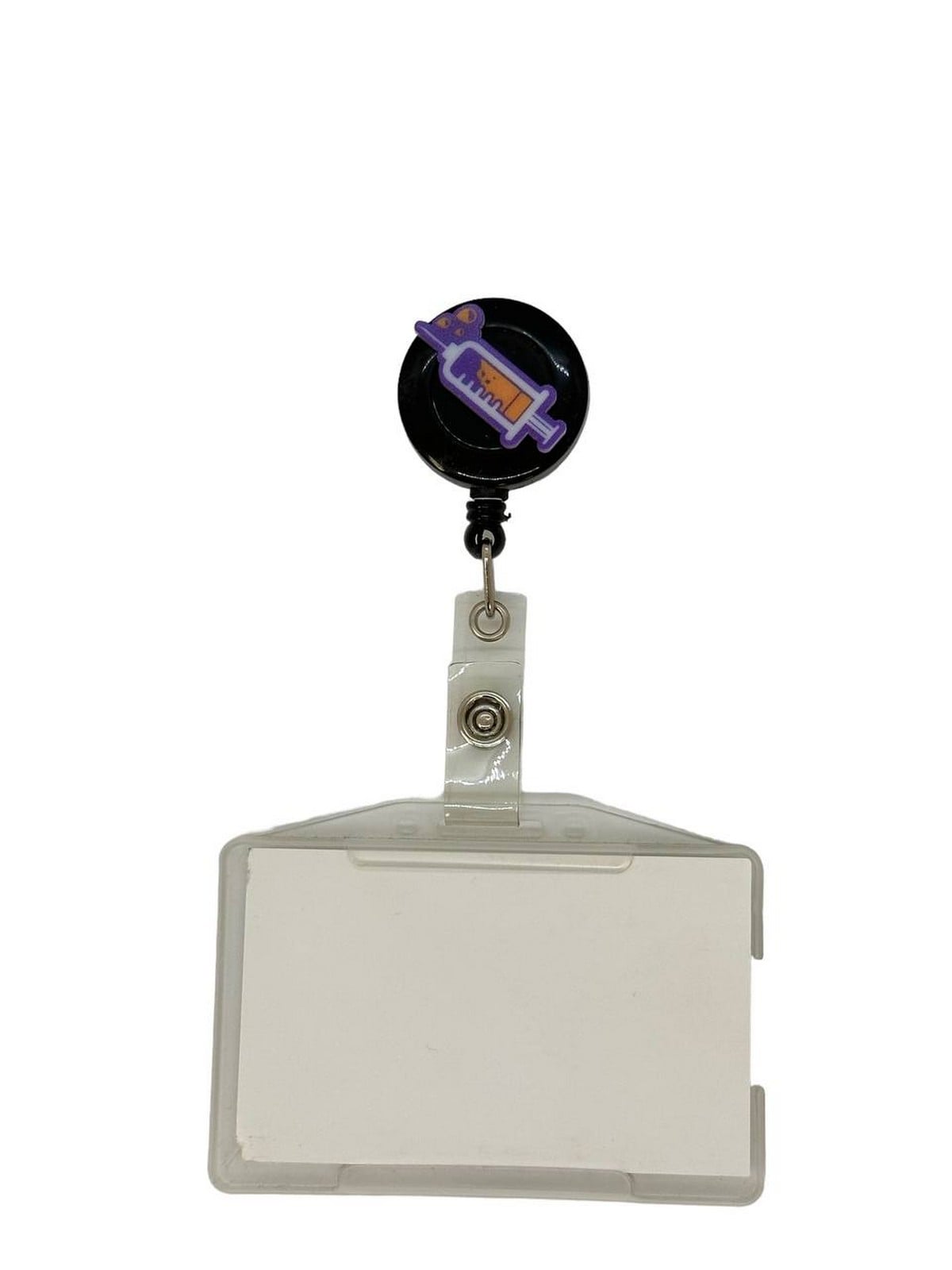 Şırınga Temalı Pleksi Baskılı Yoyo Kartlık Yoyo Yaka Kartlığı