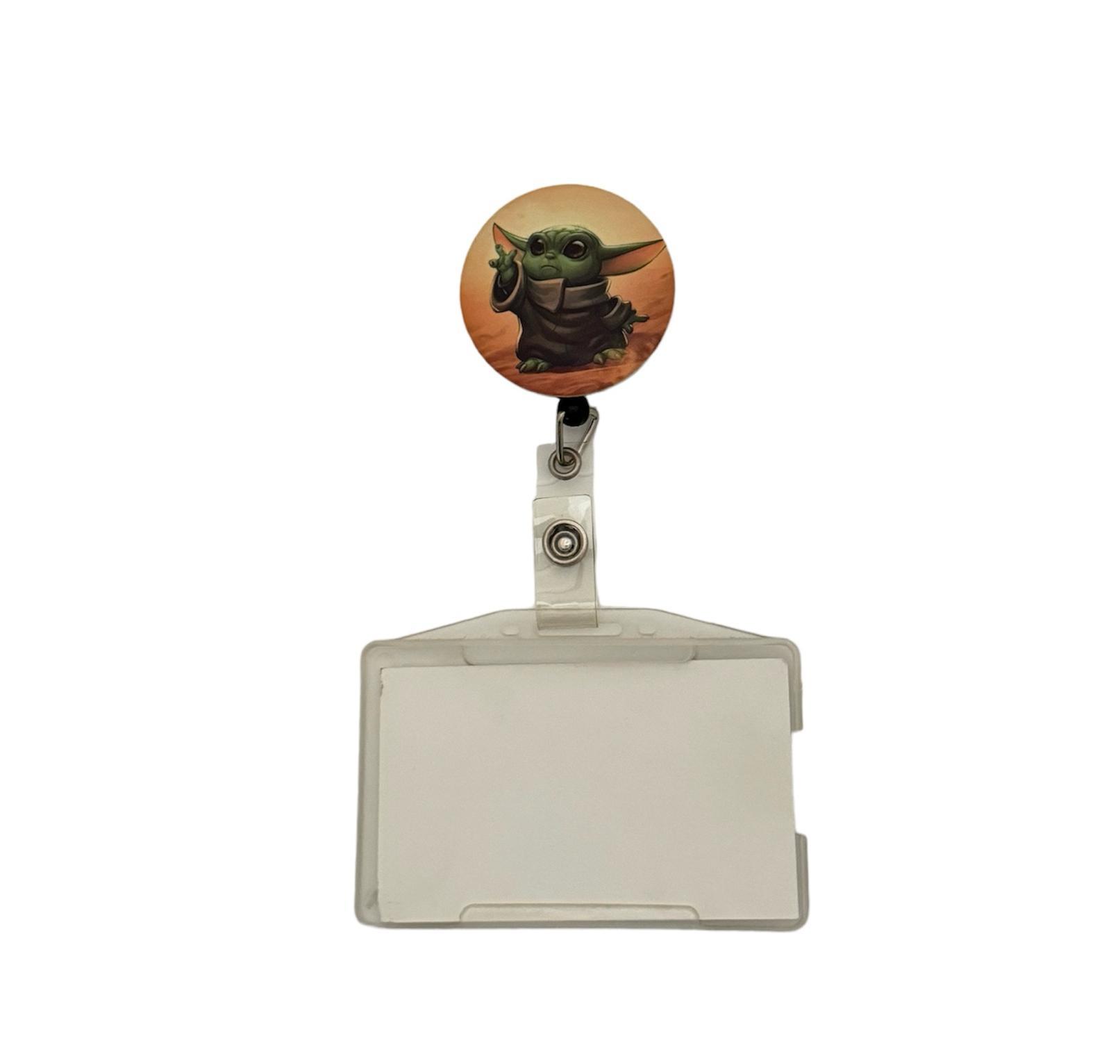 Star Wars Baby Yoda Temalı Metal Yoyo Kartlık Yoyo Yaka Kartlığı