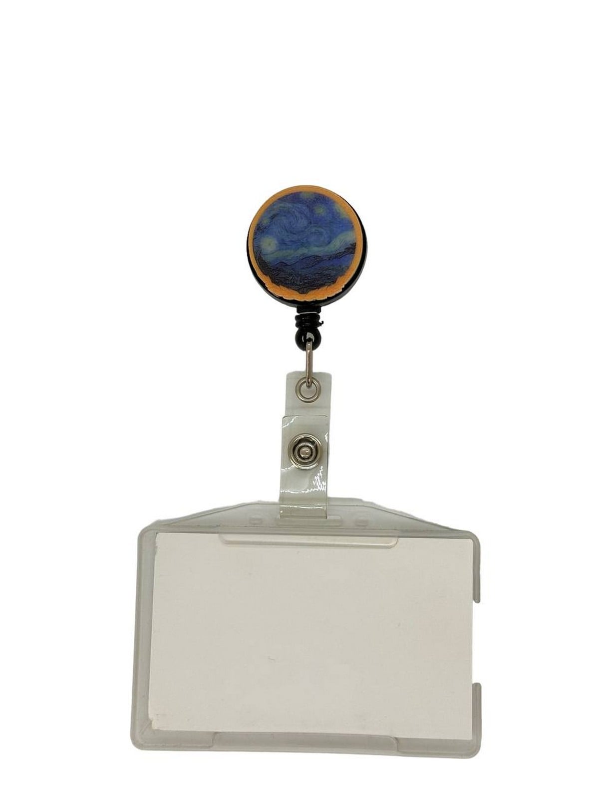 Van Gogh Tablo Temalı Pleksi Baskılı Yoyo Kartlık Yoyo Yaka Kartlığı